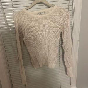 Zara cream tight sweater